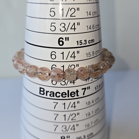 8mm Black Golden Super Seven Bracelet - Picture 6 of 12